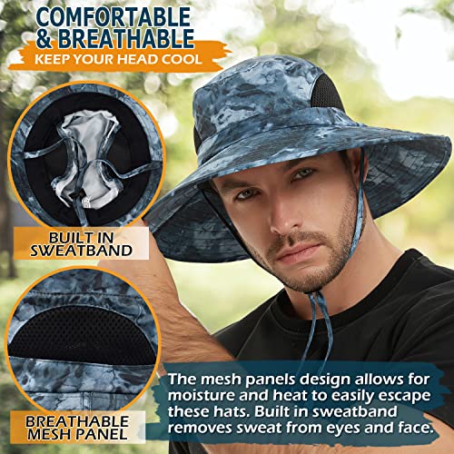 Einskey Sun Hat For Men/Women, Waterproof Wide Brim Bucket Hat Foldable Boonie Hat For Fishing Hiking Garden Safari Beach #TOP4