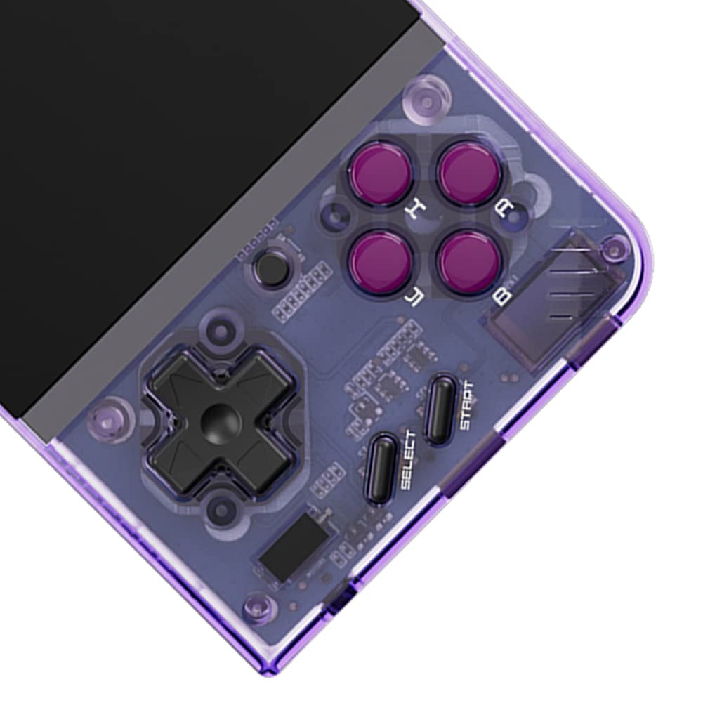 Mini Plus Console di Gioco Portatile Retro Sistema Linux Schermo IPS 3,5 Pollici Giocatori di Gioco Portatile Supporto WiFi Ricaricabile Regalo per Bambini e Adulti (Viola)