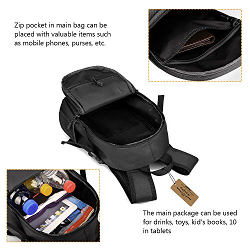 Arcenciel 12L Mini X-Small Tactical Backpack Military Molle Daypack Gear Assault Pack School Camping Bag (Black) #TOP5