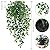 Whonline Artificial Hanging Plants Small Fake Potted Plants, Faux Plants for Indoor Outdoor Aesthetic Office Living Room Shelf Decor (1 Pack)