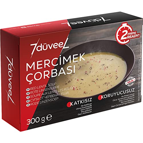 7düveeL ROTE LINSENSUPPE - RED LENTIL SOUP - MERCİMEK ÇORBASI (300G) / Türkische Gourmet Fertiggerichte - Ohne Zusatzstoffe - Ohne Konservierungsstoffe Cover