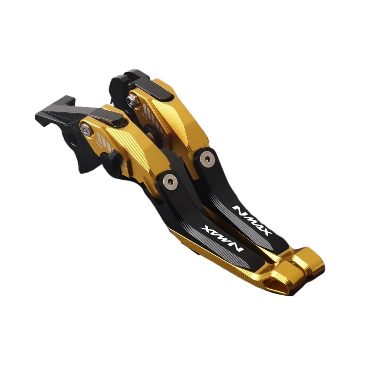 Djshuoy Yellow 2 Handlebar Brake Lever For Nmax 160 155 125 2015 Present Motorcycle Accessorie Clutch Lever Brake Lever Set Adjustable Folding Handle Levers(Yellow 2)