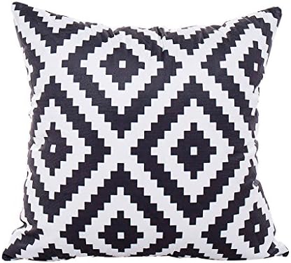 CUIGU Modern Minimalist Striped Plush Pillow Case Geometric Pattern Cushion Cover Black And White Home Decor, 45x45cm