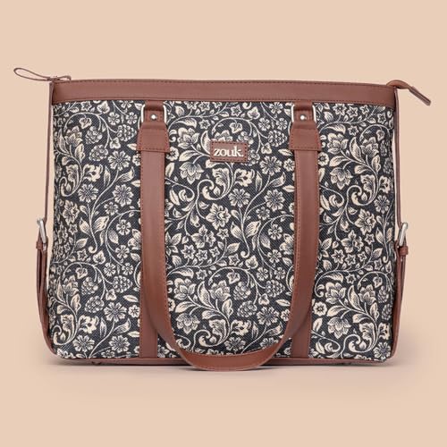Image of ZOUK Office Bag | Stylish Bags for Office Use | Laptop Bag 15.6 inch | Stylish Tote for Office Use | Purse for Women | Vegan Leather Handbag | Daily & Travel Use