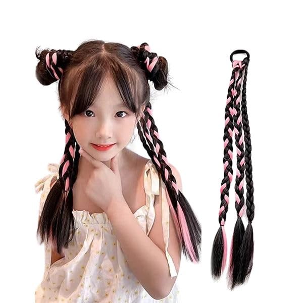 Amazon.co.jp: 2本セット ヘアゴム ヘアエクステ キッズ 子ども用 付け 