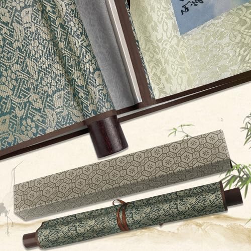 Newscz Asiatische Wandkunst für Wohnzimmer, Chinoiserie-Dekor, vertikale Wandrolle, Seidenrolle, Malerei, Kunstposter, Vierjahreszeiten-Malerei, orientalisches Dekor, Kunst-Wandbild, fertig zum