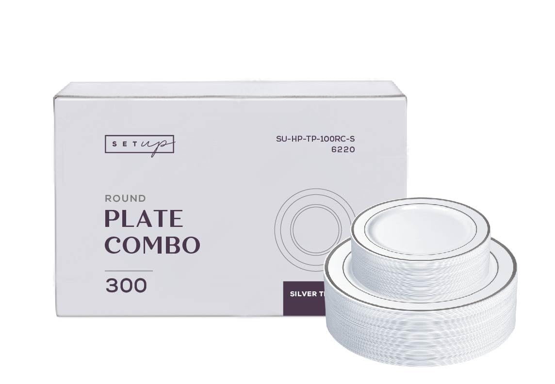 60 Piece White Disposable Dinnerware Set - Plates & Bowls -20