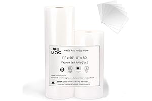 Wevac Vacuum Sealer Value Pack: 8" X 50' & 11" X 50' Rolls