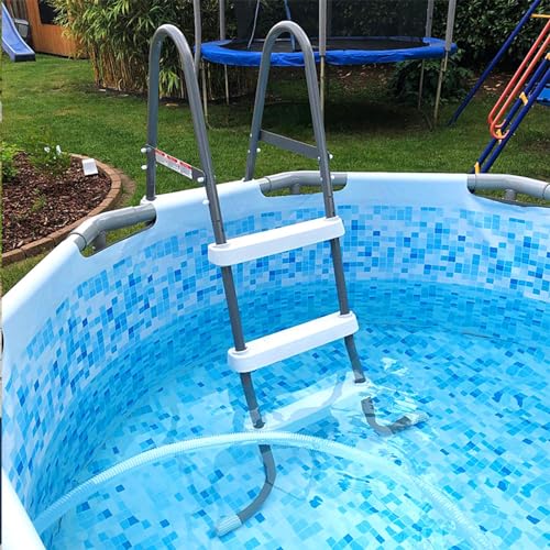 Escalera para piscina con pasamanos de acero inoxidable miniatura 5