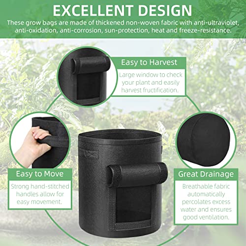 LITLANDSTAR 6 Pack 10 Gallon Potato Grow Bags - Image 4