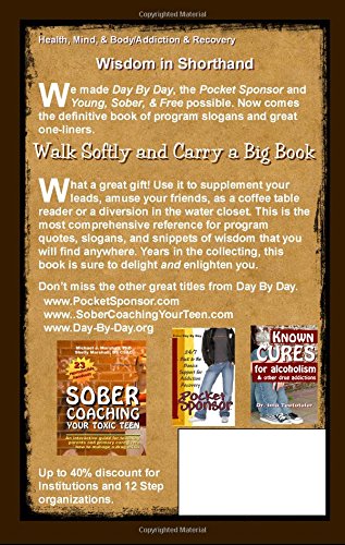 Walk Softly & Carry A Big Book (12 Step Classic Slogans, Higher Powered Pages, History Of Serenity Prayer, Great Oneliners From Well-Known Speakers, Stories The Oldtimers Told) Plus Decal #TOP1