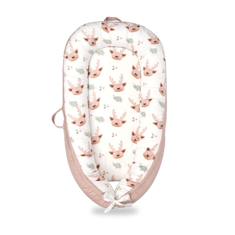 Miniatura 2 de Funda para tumbona de bebé, algodón suave ultra transpirable, perfecta para el tiempo boca abajo, portátil y ajustable, funda para asiento de piso