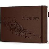 Legend Planner Funeral Guest Book for Memorial Service – Hard Cover Celebration of Life Guest Book – Memorial Book for Funeral Signing – 600 Guest Entries, Hardcover, 10' x 7' (Dark Brown)
