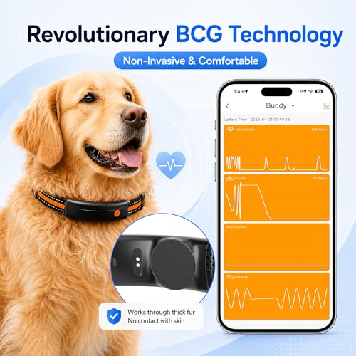 4G LTE GPS Pet Tracker & Virtual Fence, Real-Time Location, Heart Rate & Activity Monitor, Remote Training Smart Collar for Large Cats, Small, Medium and Large Dogs (Black) - Image 5