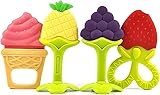 EpiskeyTeething Baby Chew Toys, BPA-Free Baby Teething Toy for Babies 0-6 Months. Natural Organic Freezer Safe Specialized Teether Toys for Toddlers, Relief Gingival Pain (3D TEETHER)