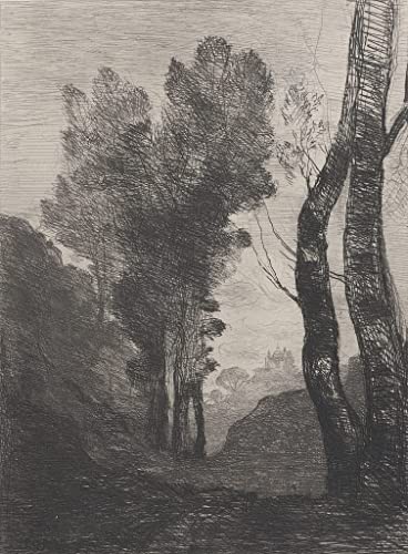 Art mural Corot pour décoration chambre et salon nature 50x70