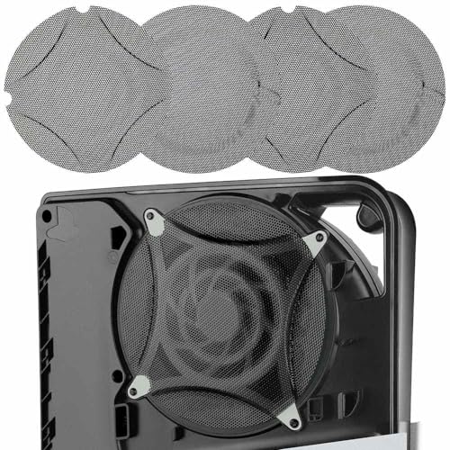 Chanvoo Metal PS5 Slim Dust Cover Protector, 4 Pack Fan Dustproof Filter Mesh, High-Density Breathable Mesh Dust Cover for PS5 Cooling Fan, Compatible with Digital & Disc Edition (Black)