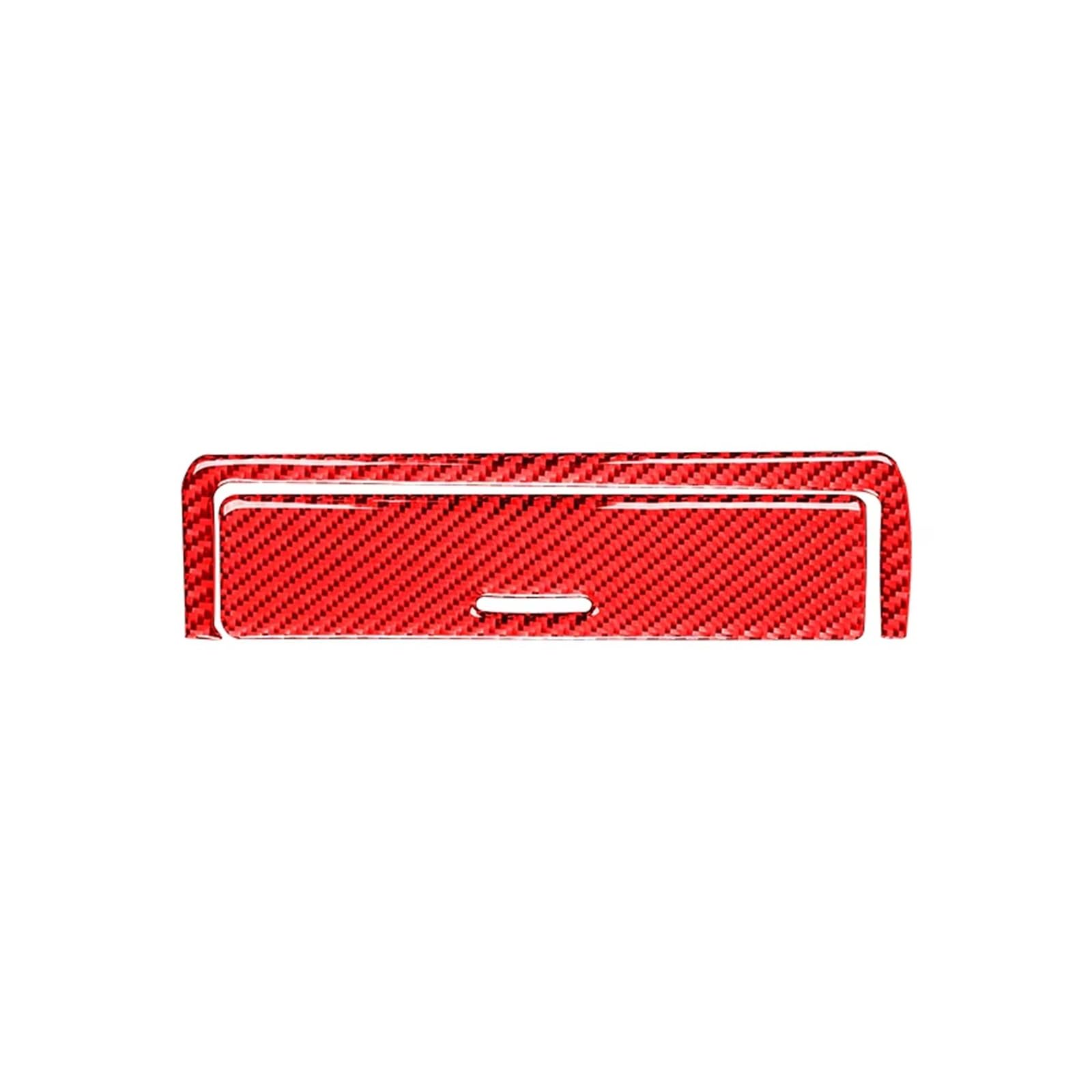 Cover Trim Car Interior for BMW 3 Series E46 1999-2004 Carbon Fiber Interior Car Transmission Shift Box Button Panel Trim Cover Stickers Accessories Cover Trim(Red)