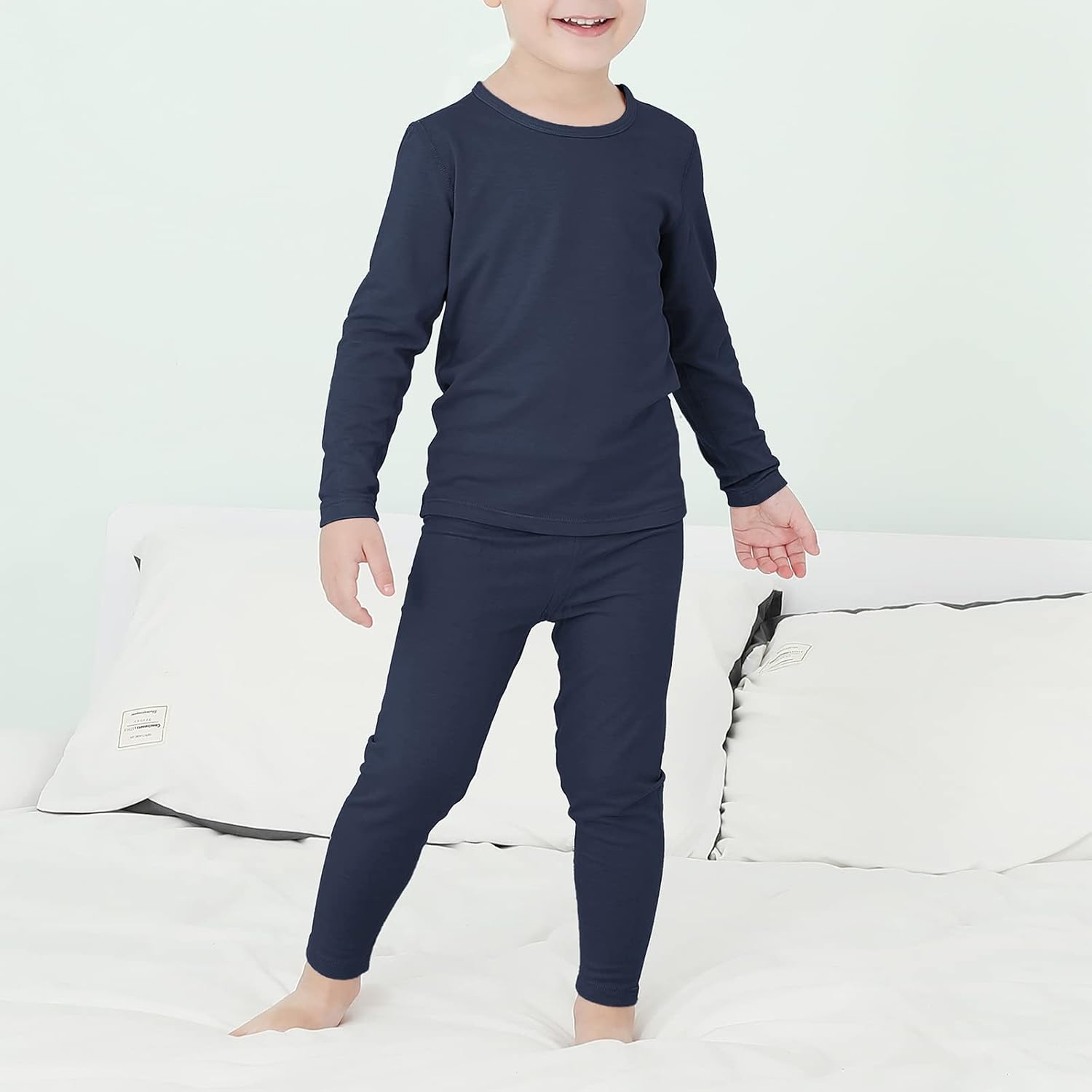 American Trends Kids Thermal Underwear Set Ultra Soft Kids Long Johns Sets Toddler Base Layer for Boys Girls - Image 2