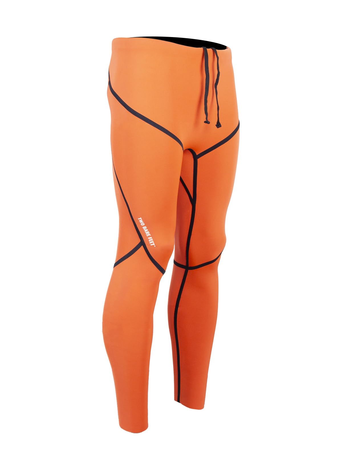 Two Bare Feet Men’s 5/3mm Buoyancy Pants with Taped Seams – Neoprene Swim Training Trousers for Open Water Swimming & Triathlon – Floating Wetsuit Leggings (Bright Orange, XL)