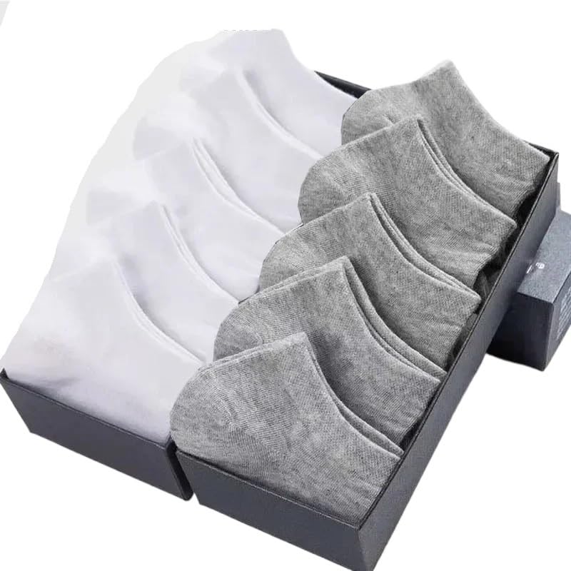 Calcetines tobilleros de algodón y poliéster for mujer | Calcetines Deportivos Mujer Multicolor 5/10 Pares: Calcetines Tobilleros De Algodón Transpirable