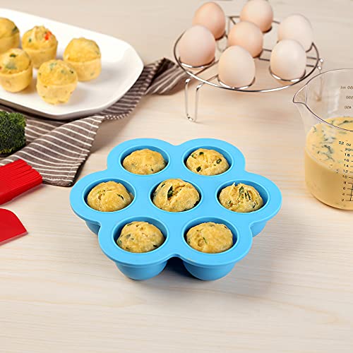 2 Mini Egg Bites Tray for 3 qt Instant Pot Accessory - Silicone Steamer with Handles Included for Easily Taking the Tray Out the Hot Pot