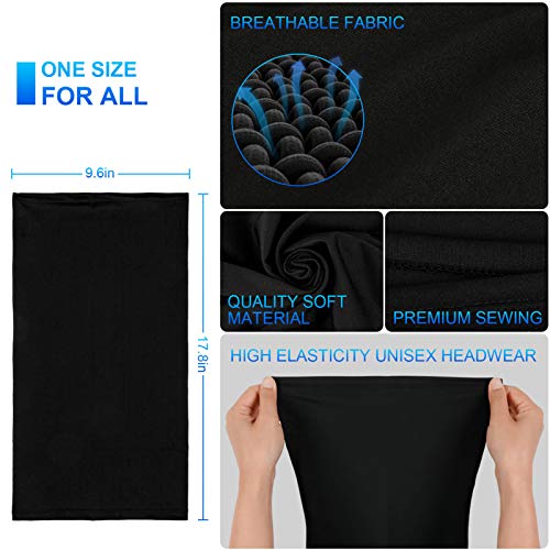 Image of 4 Pack Neck Gaiter Face Mask : Balaclava Mask & Bandana Headband for Men Women