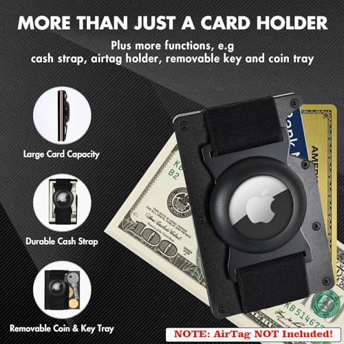 UpLook Wallet Replacement Screws Screwdriver Metal Clip for RFID Metal Wallet Repair Kit (Black Basic Set & RFID Carbon Wallet with Cash Strap)2