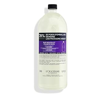 L'Occitane Relaxing & Foaming Lavender Bubble Bath Refill Enriched with Lavender Essential Oil 16.90 fl oz