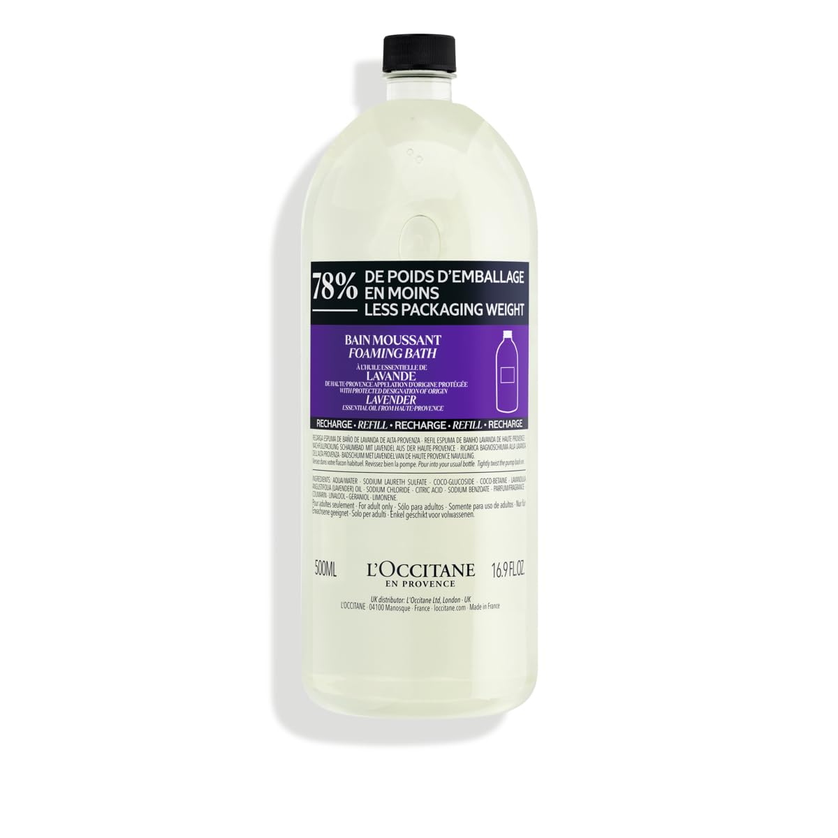 Foaming Bath: Relaxing Lavender, Comforting Shea, Beautifying Almond Milk, Citrusy Verbena, Cleansing Bubble Bath, 16.9 Fl. Oz