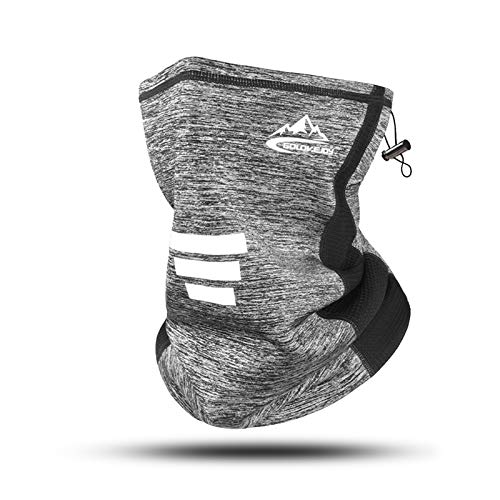 Zeroall Invierno Braga Cuello Unisex Multifunción Bandana Ciclismo Transpirable Moto Bufanda Pañuelos Braga Cuello para Hombre Mujer Correr Pesca Esquí(Gris) Cover
