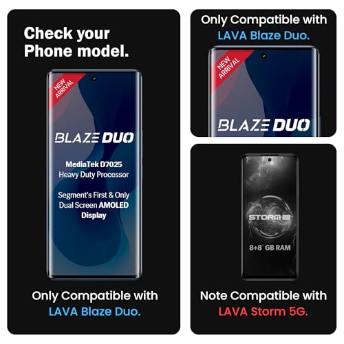 Image of ArmourPro Military Grade UV Tempered Glass Screen Protector Compatible For Lava Blaze Duo 5G (6.67 Inch) With Easy Installation Kit| Edge To Edge Coverage |Crystal Clear
