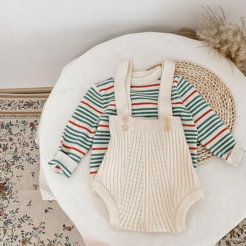 Infant Cable Knit Sweater for Boys Long Sleeve Crewneck Striped Cotton Pullover Sweatshirt Warm Tops Clothes4