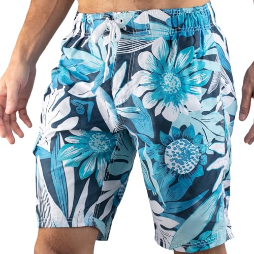 Image of Kanu Surf Men's Big Viper Extended Size Stripe Swim Trunk