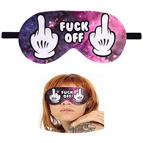 NganSuRong Novelty Funny Sleep Eye Mask Light Blocking Sleep Mask, Soft and Comfortable Night Eye Mask for Men Women, Eye Cover Aid Rest Blindfold, Eye Blinder for Travel/Sleeping/Shift Work Cover