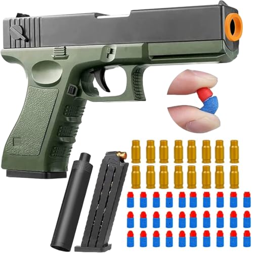 Image of Gun Pistol Original with Pull Back Action | Jump Out shel | Soft Rubber Foam Bullet
