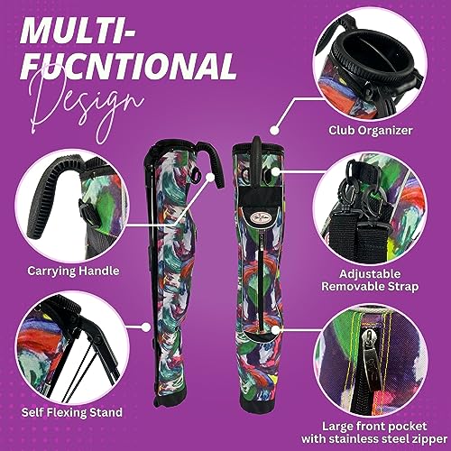 Image of Women's Ultralight Sunday Bag | Taboo Fashions Stand Bag | Range Bag, Par 3, Executive Course | Self Flexing Stand, Adjustable Strap
