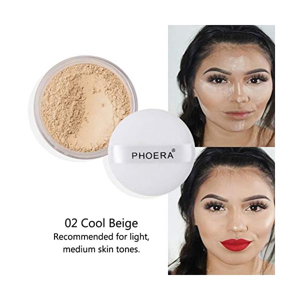 Air-Cushion-CC-Cream-Mushroom-Head-Foundation-Moisturizing-BB-CreamNaturalLoose-PowderCool-Beige-02-Foundation-Brush-By-Vaerki Vaerki Air Cushion CC Cream Mushroom Head Foundation, Moisturizing BB Cream(Natural)&Loose Powder(Cool Beige #02) &Foundation Brush