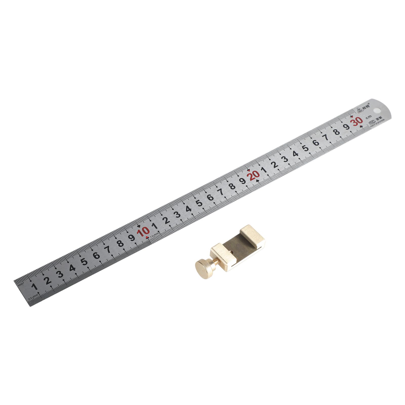 Hdoytxxm Type B Woodworking Scribing Steel Ruler Positioning Block Brass Limit Tool Carpentry Tool Woodworking Steel Positioning
