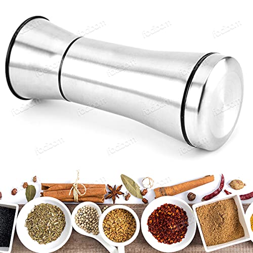 Kit 2 Moedor de Pimenta e Sal Manual Pequeno Em Aço Inox Porta Condimento