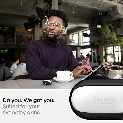 Image of Spigen Liquid Air | Samsung Galaxy Buds+ / Buds Case Cover [Carabiner Included] [Shock-Proof] [Light Compact] TPU - Black