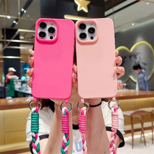 Étui de téléphone avec cordon iPhone XS Max collier rose TPU - 7