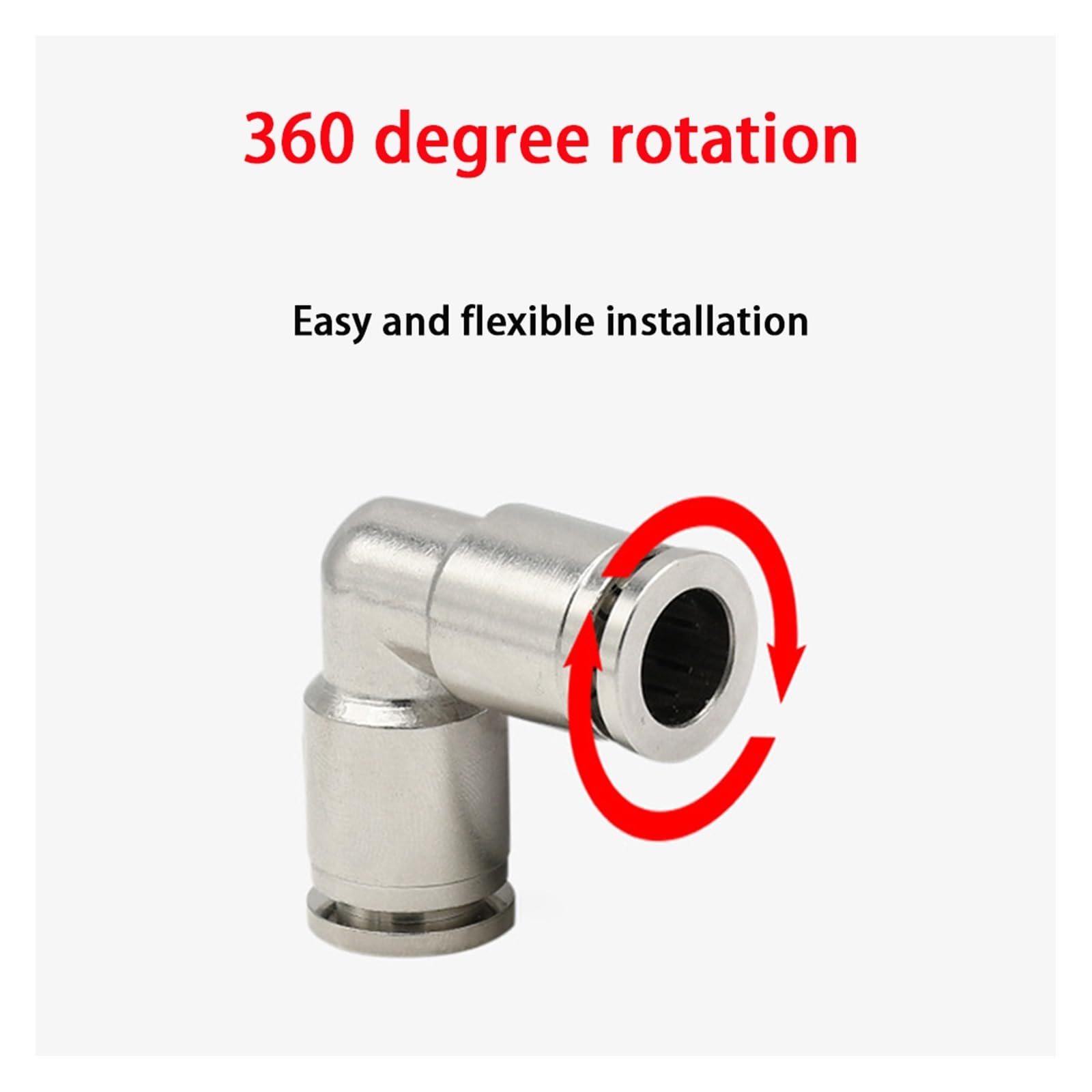 racores rápidos para conductos de aire, Conector rápido neumático de latón niquelado de 4 a 16 mm (paquete de 4)(Pv-4)