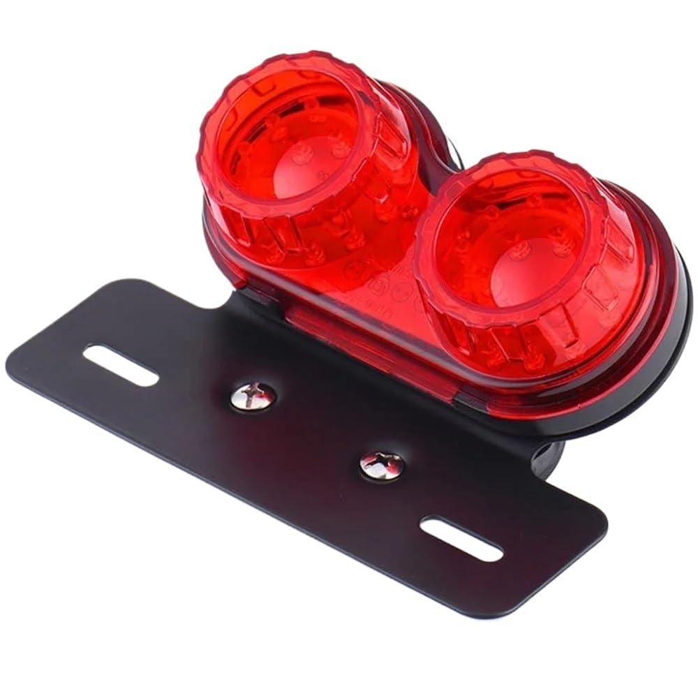 Luz trasera integrada para motocicleta con freno y señal de giro para Cruiser Chopper 8