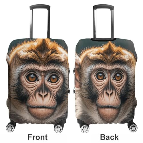 Cute Monkey Luggage Cover Elastic Suitcase Protector Case Anti-Scratch Washable Baggage Covers Protector For Traveling, Aircraft Consignment L3