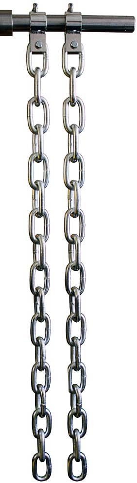 Ader Sporting Goods Weight Lifting Chain Set- 45 Lb Zinc w/Chrome Collars