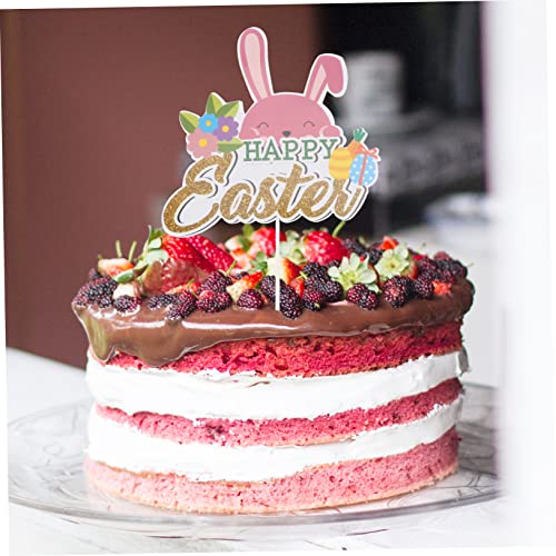 Gogogmee Bolinho 1 Conjunto De Cartão De Bolo Decoração De Coelho Enfeites Caseiros Topper De Cupcak