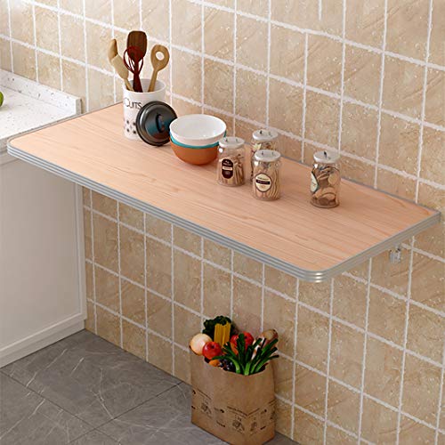Table pliante murale en bois pour gain de place et bureau informatique - 2