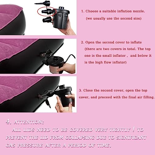 BBL Post Surgery Supplies BBL Bed Pillow After Surgery Brazilian Butt Lift Recovery Bed with Air Pump Brazilian Butt Lift Bed with Hole (Pink)