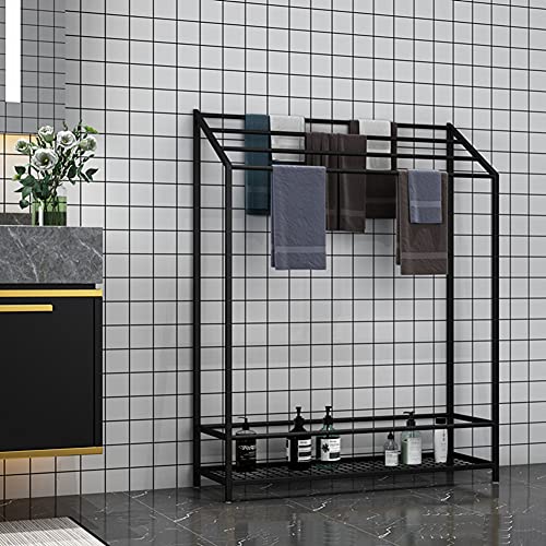 Porte-serviettes sur pied pour une salle de bain moderne et rangée - 3